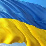 Ukraine, Fahne, Flagge, gelb, blau